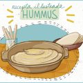 Entrada per el bloc de la recepta il·lustrada d'hummus en català