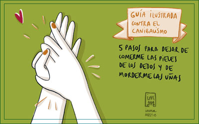 Cómo dejar de morderme las uñas y comerme las pieles en 5 pasos. Guía ilustrada.
